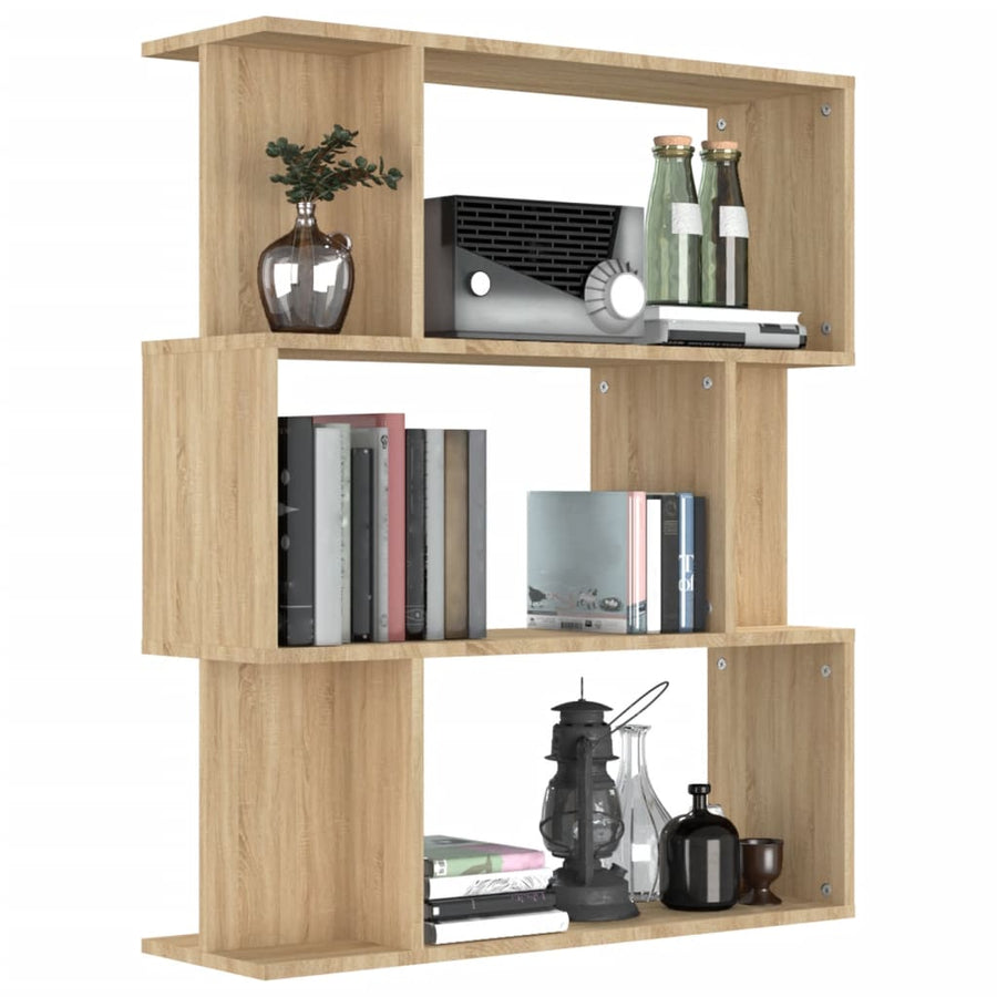 Book Cabinet/Room Divider Sonoma Oak 80x24x96cm Engineered Wood