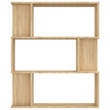 Book Cabinet/Room Divider Sonoma Oak 80x24x96 cm Engineered Wood - 45-Degree Angle