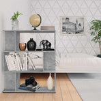 Book Cabinet/Room Divider Concrete Grey 80x24x96 cm