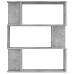 Book Cabinet/Room Divider Concrete Grey 80x24x96 cm