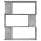 Book Cabinet/Room Divider Concrete Grey 80x24x96 cm Engineered Wood - 45-Degree Angle