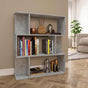 Book Cabinet/Room Divider Concrete Grey 80x24x96 cm