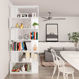 Book Cabinet/Room Divider White 80x24x192 cm Engineered Wood - Top-Down View