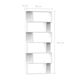 Book Cabinet/Room Divider White 80x24x192 cm Engineered Wood - Close-Up Angle