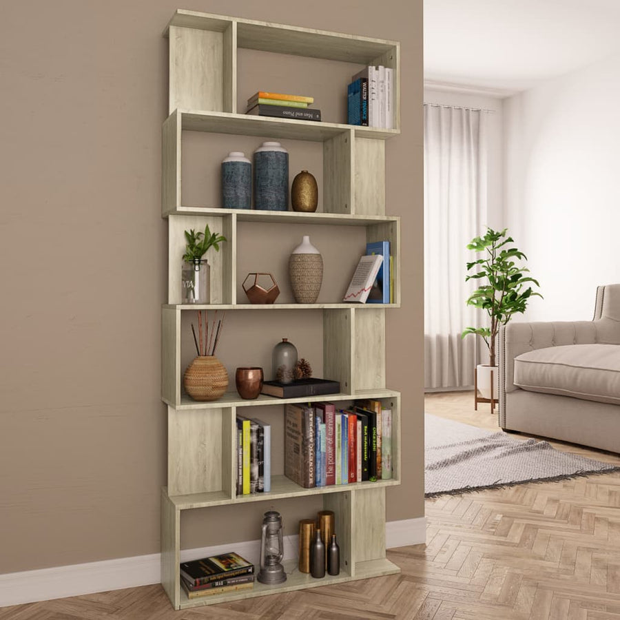 Book Cabinet/Room Divider Sonoma Oak 80x24x192 cm