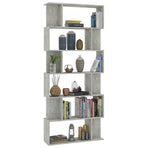 Book Cabinet/Room Divider Concrete Grey 80x24x192 cm
