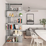 Book Cabinet/Room Divider Concrete Grey 80x24x192 cm Engineered Wood - Top-Down View