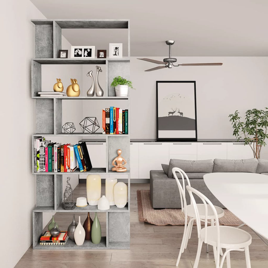 Book Cabinet/Room Divider Concrete Grey 80x24x192 cm