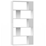 Book Cabinet/Room Divider White 80x24x159 cm Engineered Wood - Front View
