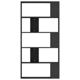 Book Cabinet/Room Divider Black 80x24x159 cm Engineered Wood - 45-Degree Angle