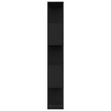 Book Cabinet/Room Divider Black 80x24x159 cm Engineered Wood - Rear View