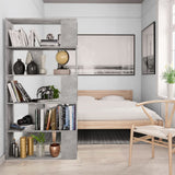 Book Cabinet/Room Divider Concrete Grey 80x24x159 cm Engineered Wood - Top-Down View