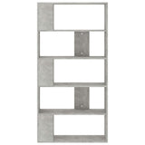Book Cabinet/Room Divider Concrete Grey 80x24x159 cm Engineered Wood - 45-Degree Angle