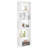 Book Cabinet/Room Divider White 45x24x159 cm Engineered Wood - Side View