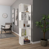 Book Cabinet/Room Divider White 45x24x159 cm Engineered Wood - Top-Down View