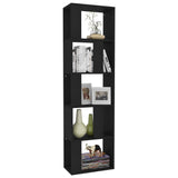 Book Cabinet/Room Divider Black 45x24x159 cm Engineered Wood - Side View