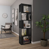 Book Cabinet/Room Divider Black 45x24x159 cm Engineered Wood - Top-Down View