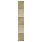 Book Cabinet/Room Divider Sonoma Oak 45x24x159 cm Engineered Wood - Rear View