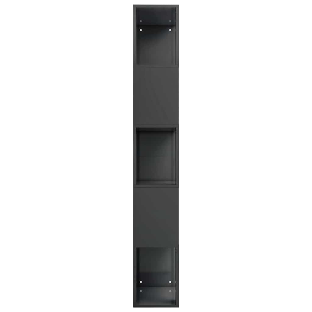 Book Cabinet/Room Divider High Gloss Grey 45x24x159 cm Engineered Wood