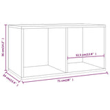 Vinyl Storage Box White 71x34x36 cm Engineered Wood - Extra Image