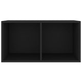 Vinyl Storage Box Black 71x34x36 cm Engineered Wood