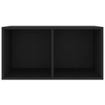 Vinyl Storage Box Black 71x34x36 cm Engineered Wood