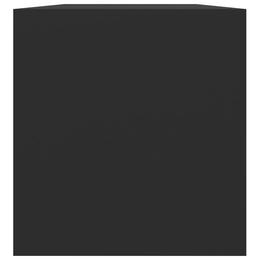 Vinyl Storage Box Black 71x34x36 cm Engineered Wood