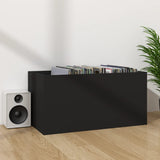 Vinyl Storage Box Black 71x34x36 cm Engineered Wood - Close-Up Angle