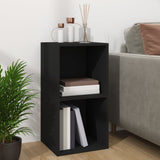 Vinyl Storage Box Black 71x34x36 cm Engineered Wood - Low Angle