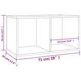 Vinyl Storage Box Sonoma Oak 71x34x36 cm Engineered Wood
