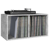 Vinyl Storage Box Concrete Grey 71x34x36 cm Engineered Wood - 45-Degree Angle