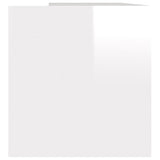 Vinyl Storage Box High Gloss White 71x34x36 cm Engineered Wood - Top-Down View