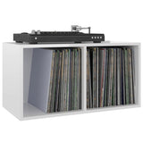Vinyl Storage Box High Gloss White 71x34x36 cm Engineered Wood - 45-Degree Angle