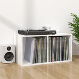 Vinyl Storage Box High Gloss White 71x34x36 cm Engineered Wood - Rear View