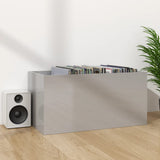 Vinyl Storage Box High Gloss Grey 71x34x36 cm Engineered Wood - Close-Up Angle