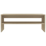 Coffee Table Sonoma Oak 100x40x40 cm Engineered Wood - Side View