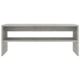 Coffee Table Concrete Grey 100x40x40 cm Engineered Wood - Top-Down View
