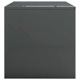 Coffee Table High Gloss Grey 100x40x40 cm Engineered Wood - 45-Degree Angle