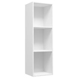 Book Cabinet/TV Cabinet White 36x30x114 cm Engineered Wood - Front View