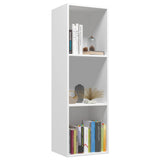 Book Cabinet/TV Cabinet White 36x30x114 cm Engineered Wood - Side View
