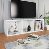 Book Cabinet/TV Cabinet White 36x30x114 cm Engineered Wood - Rear View
