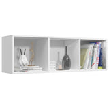 Book Cabinet/TV Cabinet White 36x30x114 cm Engineered Wood - Close-Up Angle