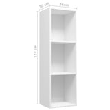 Book Cabinet/TV Cabinet White 36x30x114 cm Engineered Wood - Extra Image