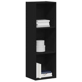 Book Cabinet/TV Cabinet Black 36x30x114 cm Engineered Wood - Side View