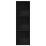Book Cabinet/TV Cabinet Black 36x30x114 cm Engineered Wood - Low Angle