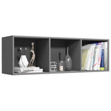 Book Cabinet/TV Cabinet Grey 36x30x114 cm Engineered Wood - Close-Up Angle