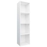 Book Cabinet/TV Cabinet White 36x30x143 cm Engineered Wood - Front View