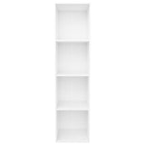 Book Cabinet/TV Cabinet White 36x30x143 cm Engineered Wood - Top-Down View