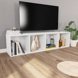 Book Cabinet/TV Cabinet White 36x30x143 cm Engineered Wood - Rear View