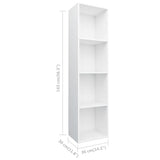 Book Cabinet/TV Cabinet White 36x30x143 cm Engineered Wood - Extra Image